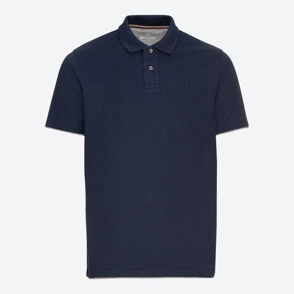 Bild 1 von Herren-Poloshirt mit Kontrast-Innenkragen, Dark-blue