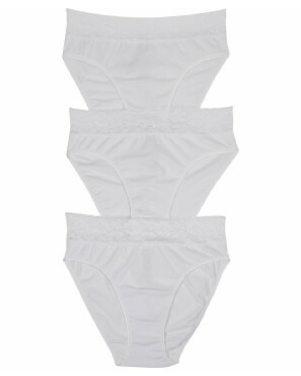 Bild 1 von Komfortable Slips, 3er-Pack, Janina, verschiedene Designs, weiß