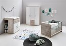 Bild 1 von Arthur berndt Babyzimmer-Komplettset Franzi, (Set, 4-St., Kinderbett, Regal, Schrank, Wickelkommode), Made in Germany, mit Kinderbett, Regal, Schrank und Wickelkommode, Braun|weiß