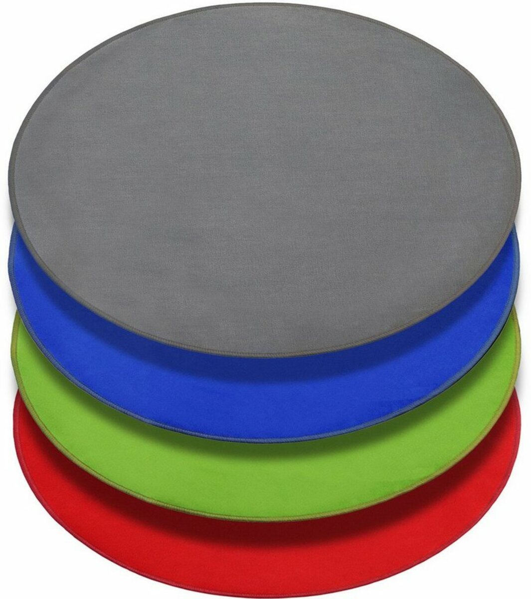 Bild 1 von Kinderteppich SITZKREIS, Primaflor-Ideen in Textil, rund, Höhe: 5 mm, Spielteppich ideal im Kinderzimmer, Rot