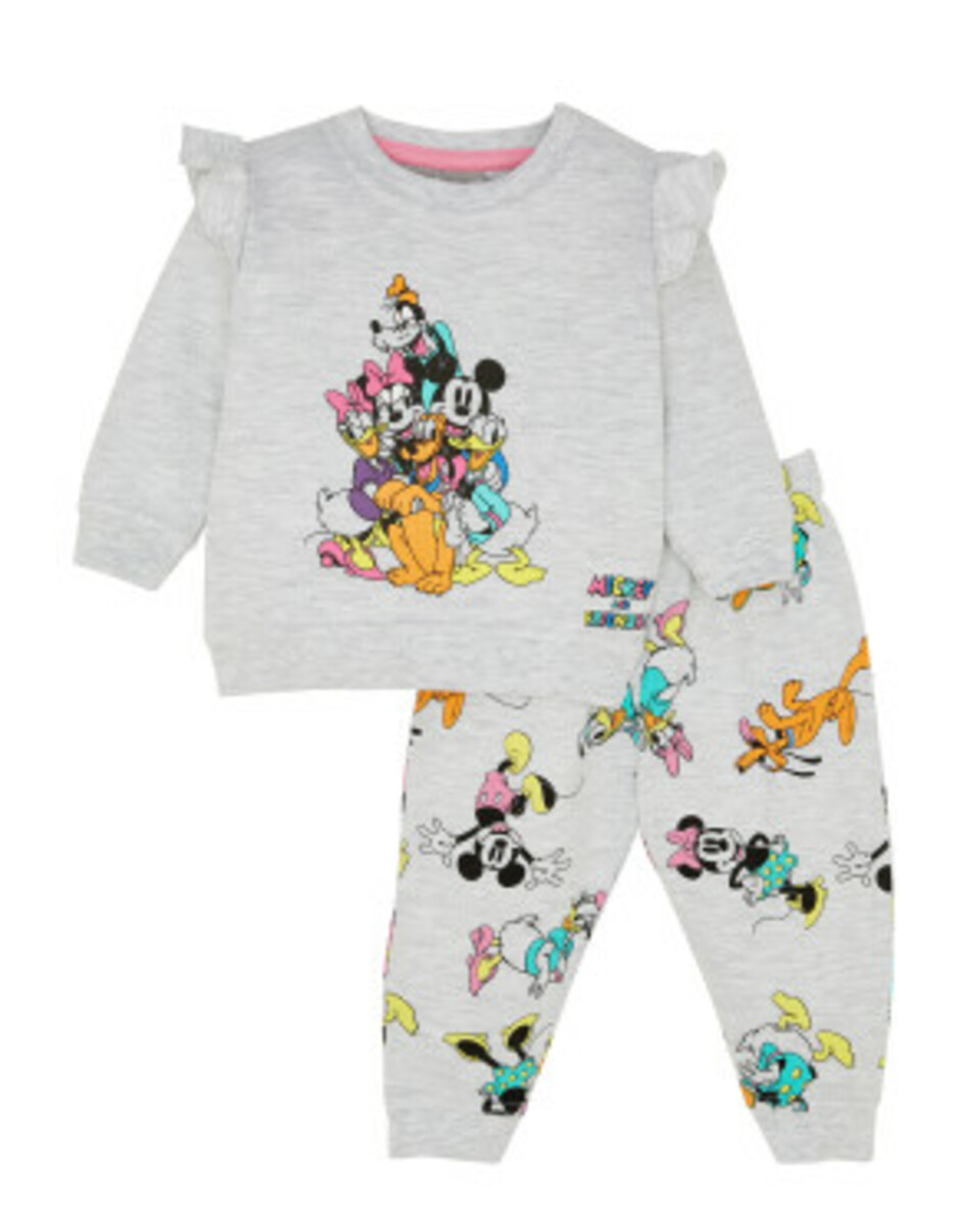 Bild 1 von Mickey and Friends Jogginganzug, 2-tlg. Set, hellgrau