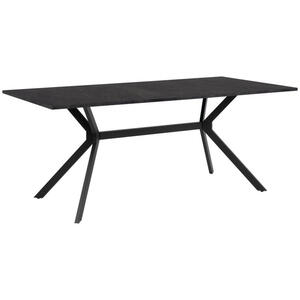 Mid.you Esstisch, Schwarz, Schiefer, Holzwerkstoff, rechteckig, Stativgestell, 90x75x180 cm, Esszimmer, Tische, Esstische