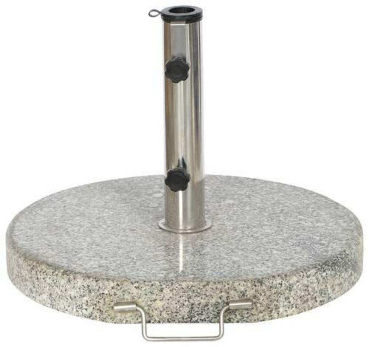 Bild 1 von Schirmständer Metall/Granit für Ø 4,8 cm, Silberfarben, Hellgrau