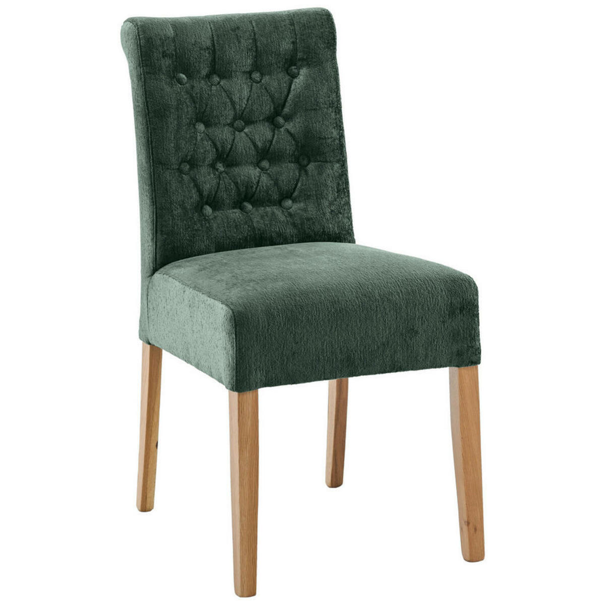 Bild 1 von Cantus Stuhl, Grün, Eiche, Holz, Textil, Eiche, massiv, eckig, 46.5x91x65 cm, Fsc, Stoffauswahl, Esszimmer, Stühle, Esszimmerstühle