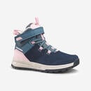 Bild 1 von Winterschuhe Kinder Gr. 24–34 Leder Klett warm wasserdicht - SH500 blau/rosa Blau|grau|rosa