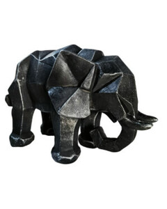 Deko-Elefant, ca. 23 x 13 x 17 cm, schwarz