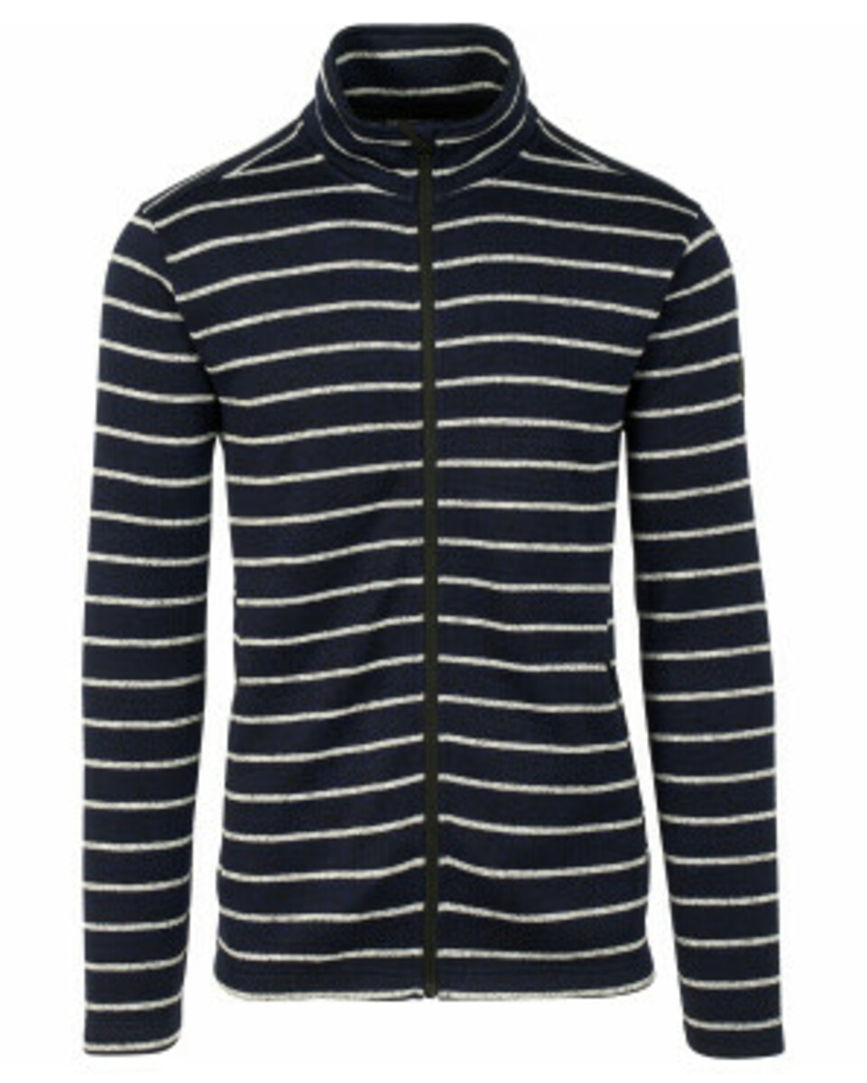 Bild 1 von Strickfleecejacke, Identic, Seitentaschen, dunkelblau gestreift