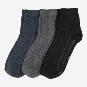 Herren-Kurzschaft-Socken in verschiedenen Varianten, 3er-Pack, Black