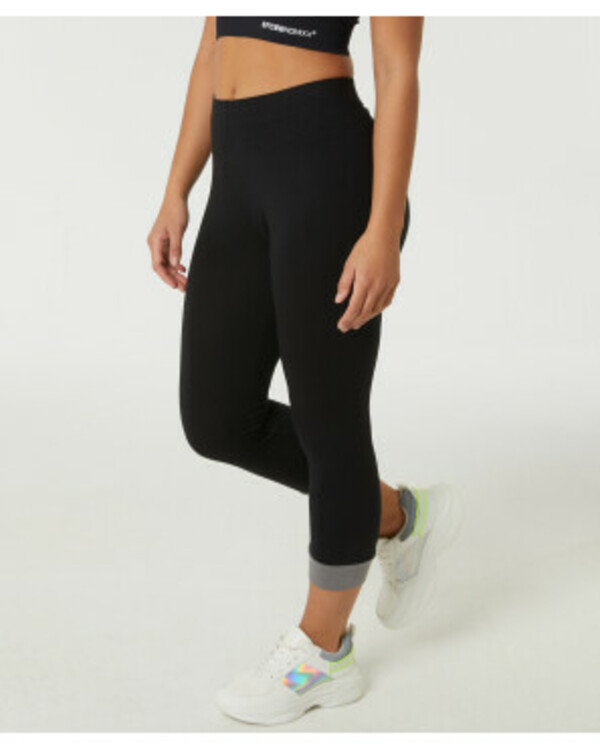 Bild 1 von Sport-Leggings in Caprilänge, Ergeenomixx, elastischer Bund, schwarz