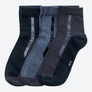 Herren-Kurzschaft-Socken in verschiedenen Varianten, 3er-Pack, Blue