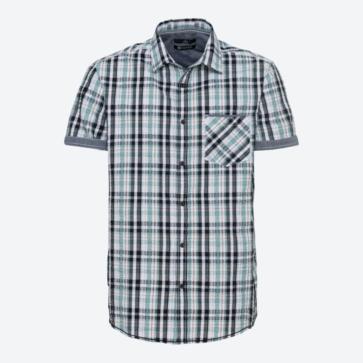 Bild 1 von Herren-Seersucker-Hemd mit Ärmelumschlägen, Green