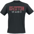 Bild 1 von Led Zeppelin T-Shirt - Logo & Symbols - S bis XXL - für Männer - Größe M - schwarz  - Lizenziertes Merchandise!