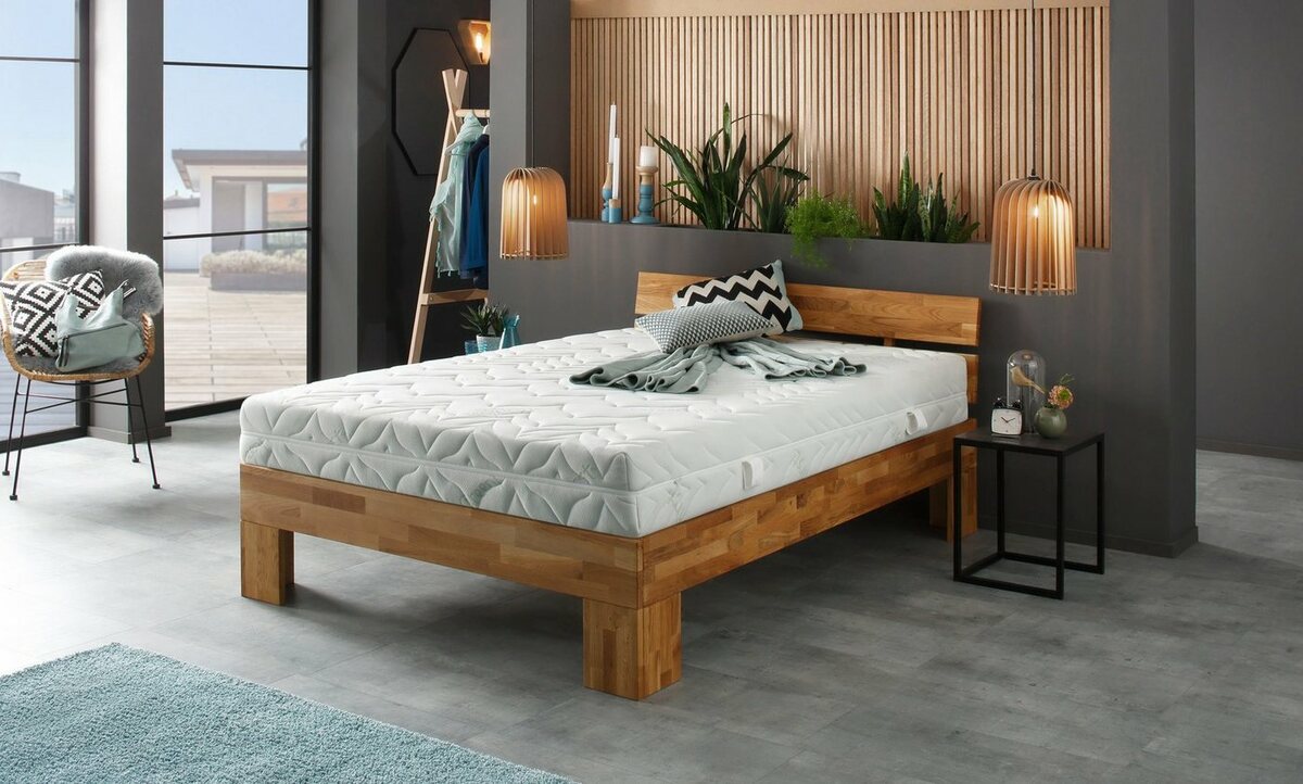 Bild 1 von Taschenfederkernmatratze Vario Lux Greenfirst, Beco, 22 cm hoch, komfortable Matratze in 90x200 cm und weiteren Größen erhältlich, Weiß