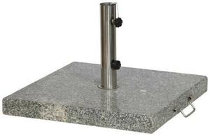 Schirmständer Metall/Granit für DM 4,8 cm, Grau, Silberfarben