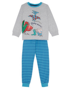 Peppa Pig Pyjama, 2-tlg. Set, verschiedene Designs, grau