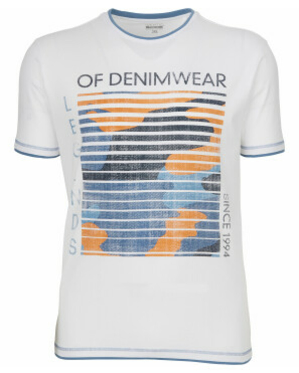 Bild 1 von T-Shirt, Identic More, 2-in-1-Optik, weiß bedruckt