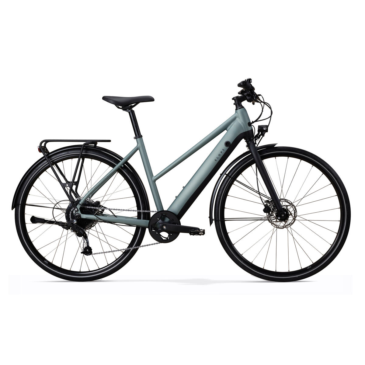 Bild 1 von E-Bike City Trekking Bike 28 Zoll Elops LD500E LF Damen grün Grün