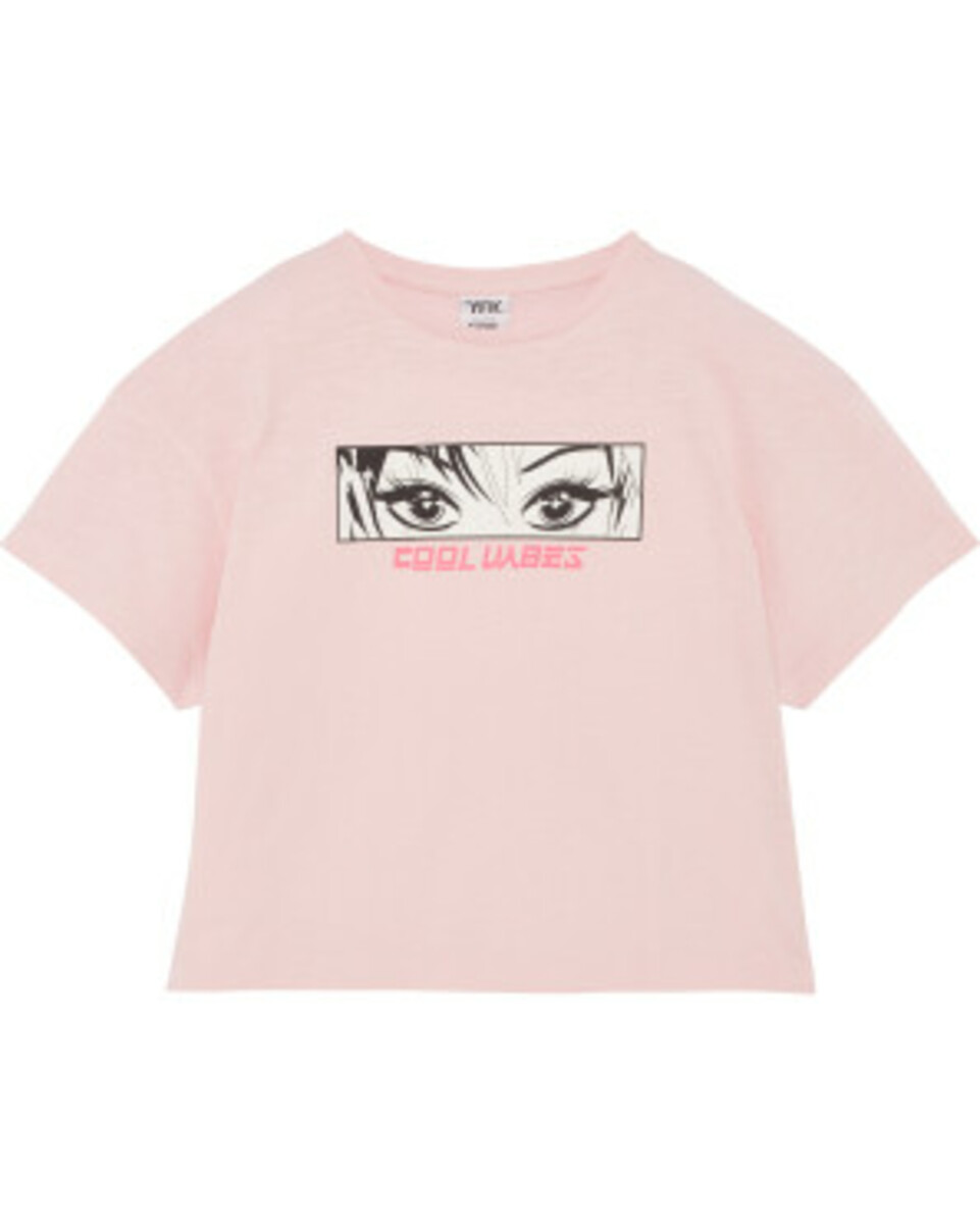 Bild 1 von T-Shirt Oversize, Y.F.K., Rundhalsausschnitt, hellrosa