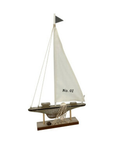 Deko-Boot, ca. 27,5 x 47,5 x 4 cm, weiß