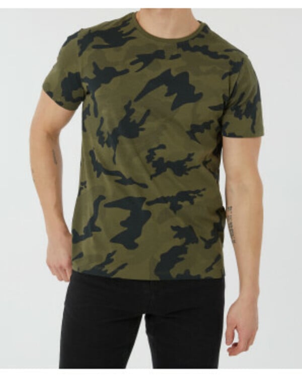 Bild 1 von T-Shirt Camouflage, X-Mail, Rundhalsausschnitt, khaki bedruckt