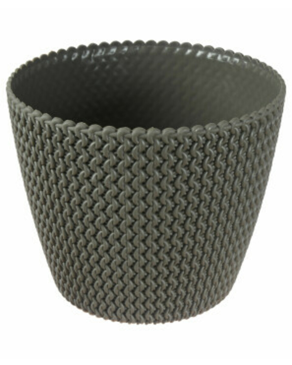 Bild 1 von Pflanztopf in Strickoptik groß, ca. 29 x 25 cm, hellgrau