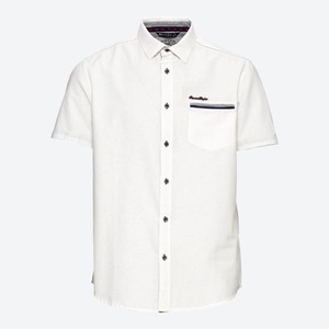 Hemd-Kurzarm-Hemd aus Popeline, White