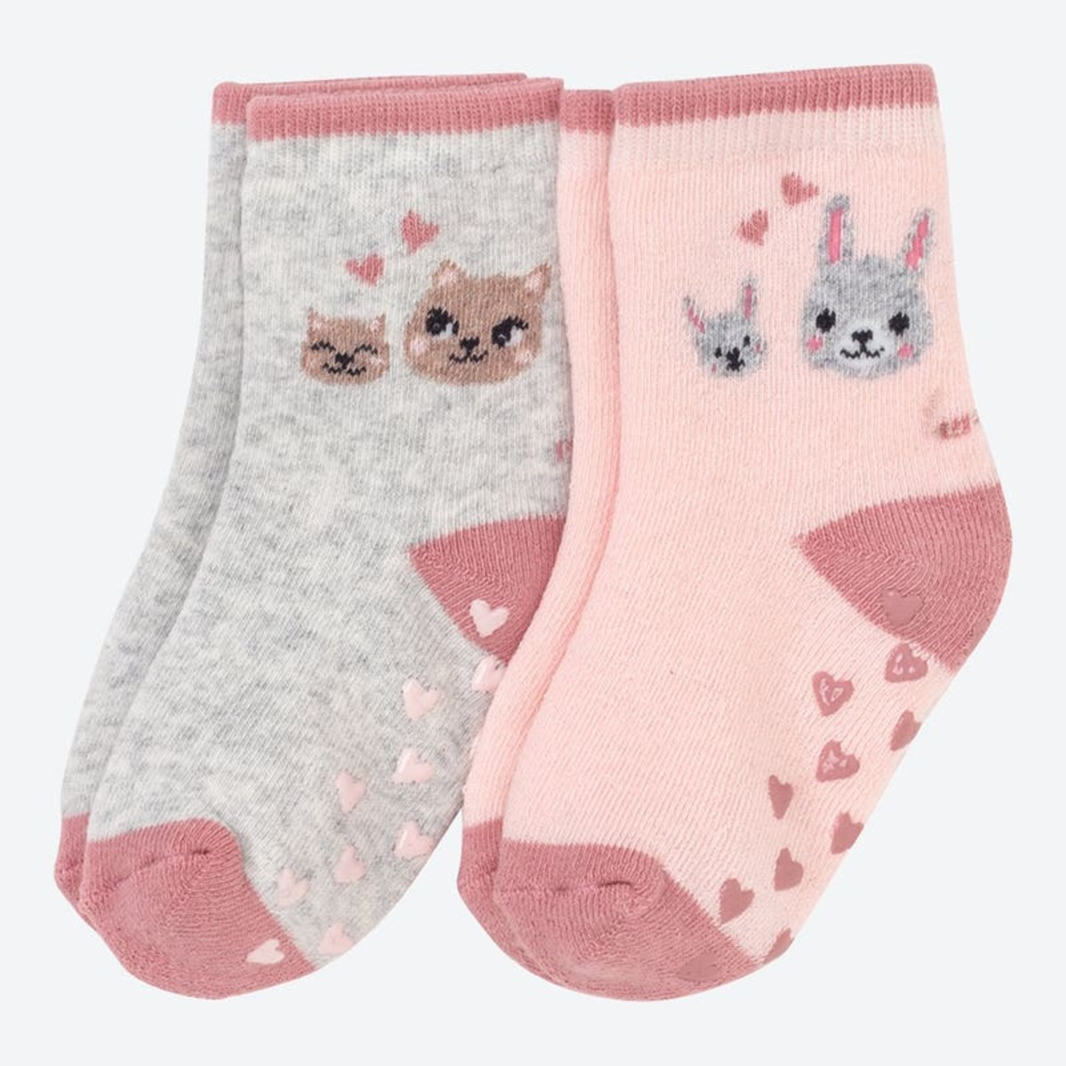 Bild 1 von Mädchen-ABS-Socken, 2er Pack, Rose