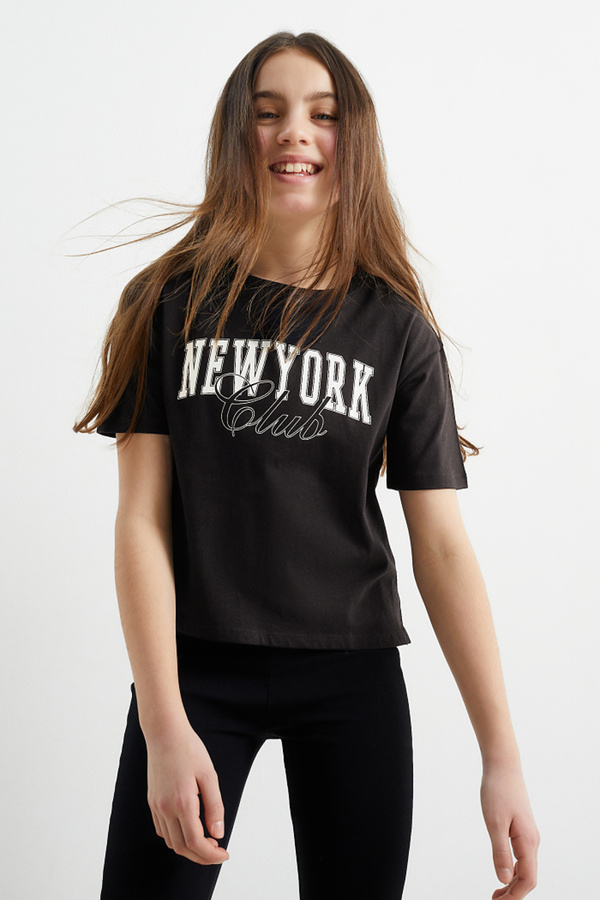 Bild 1 von C&A New York-Kurzarmshirt, Schwarz, Größe: 128
