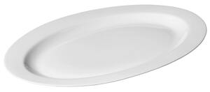 METRO Professional Teller flach Fine Dining, Porzellan, 35.5 x 24.5 x 2.5 cm, oval, weiß, 4 Stück