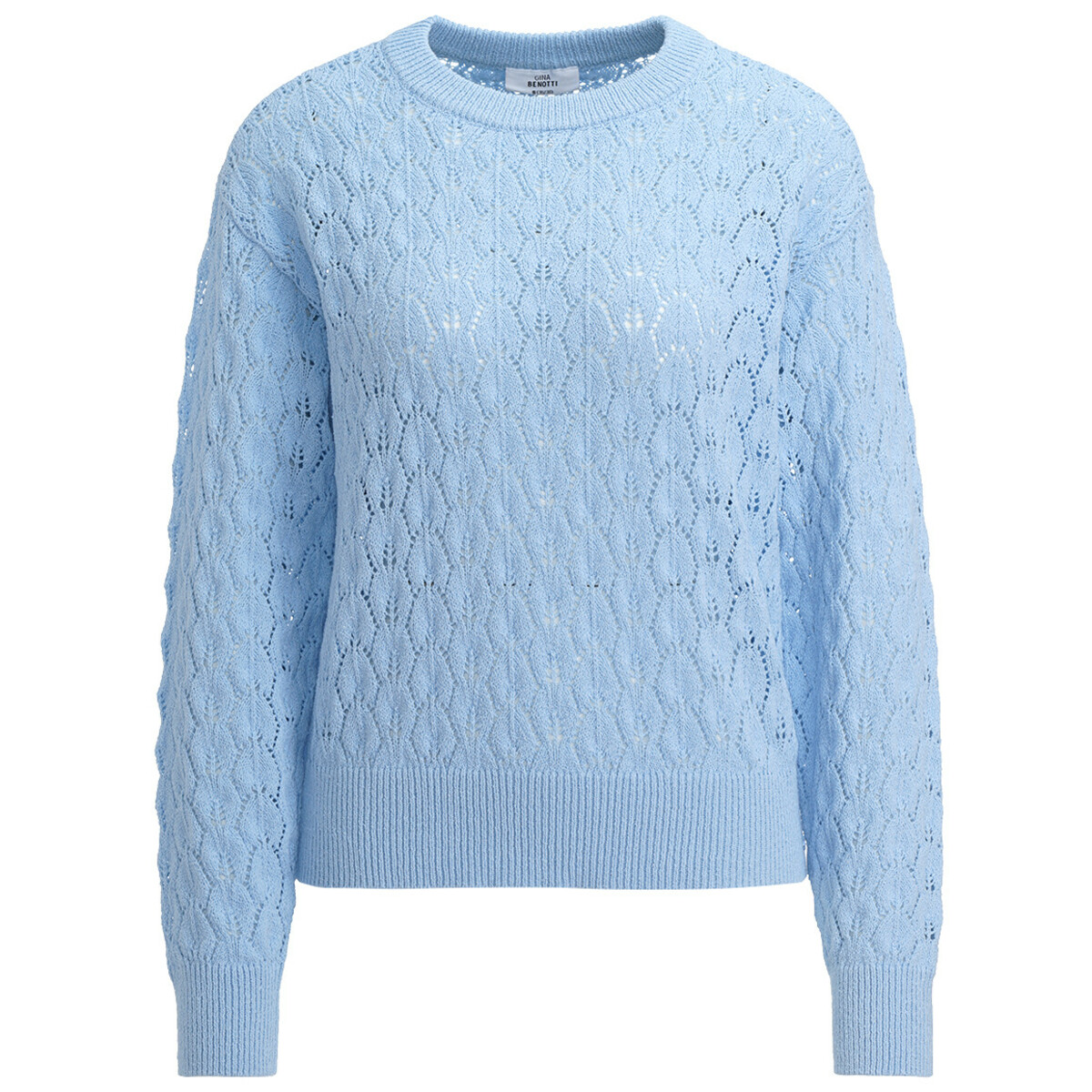 Bild 1 von Damen Strickpullover mit Rundhalsausschnitt HELLBLAU