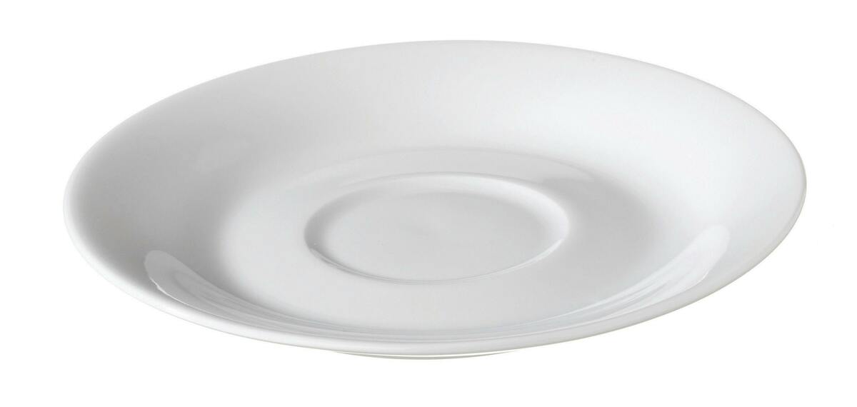 Bild 1 von METRO Professional Untertasse Fine Dining, Porzellan, Ø 11.3 cm, für Kaffeetasse 100 ml, weiß, 6 Stück