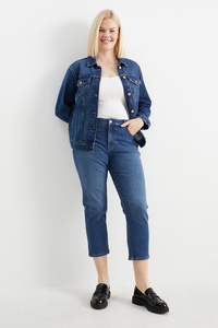 C&A Capri Jeans-Mid Waist-Slim Fit, Blau, Größe: 58