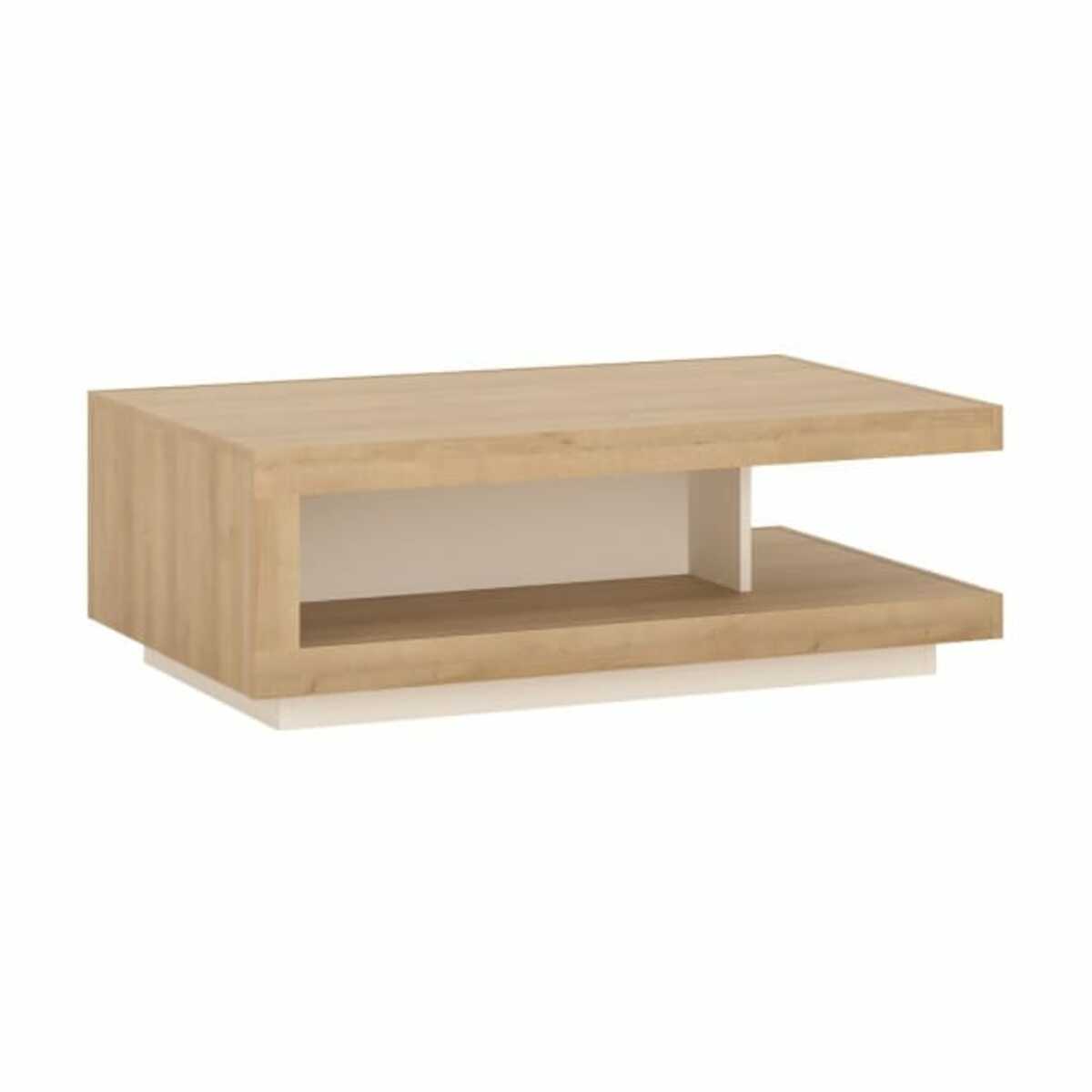 Bild 1 von Couchtisch Lyon Riviera Eiche-Optik/Alpinweiß 106x37x68 cm