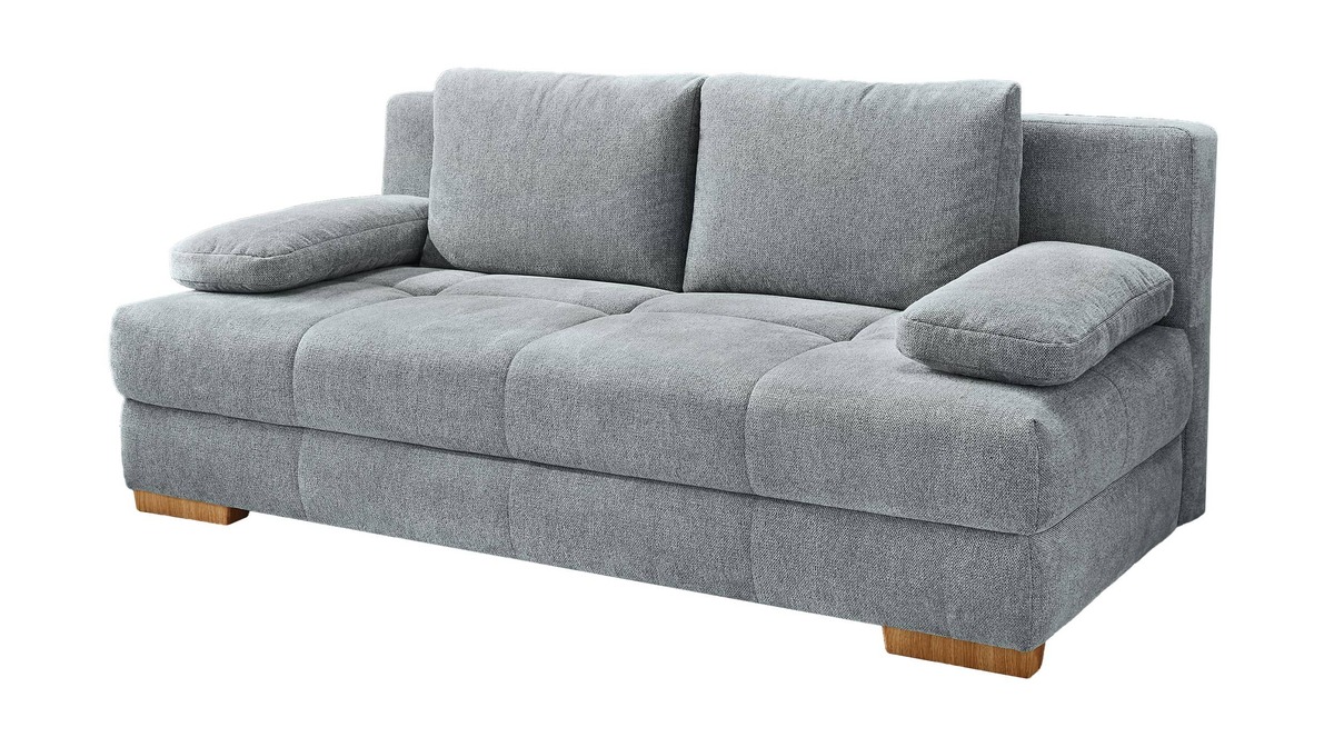 Bild 1 von Schlafsofa mit Bettkasten grau 203 cm Dauerschläfer - CALLI
