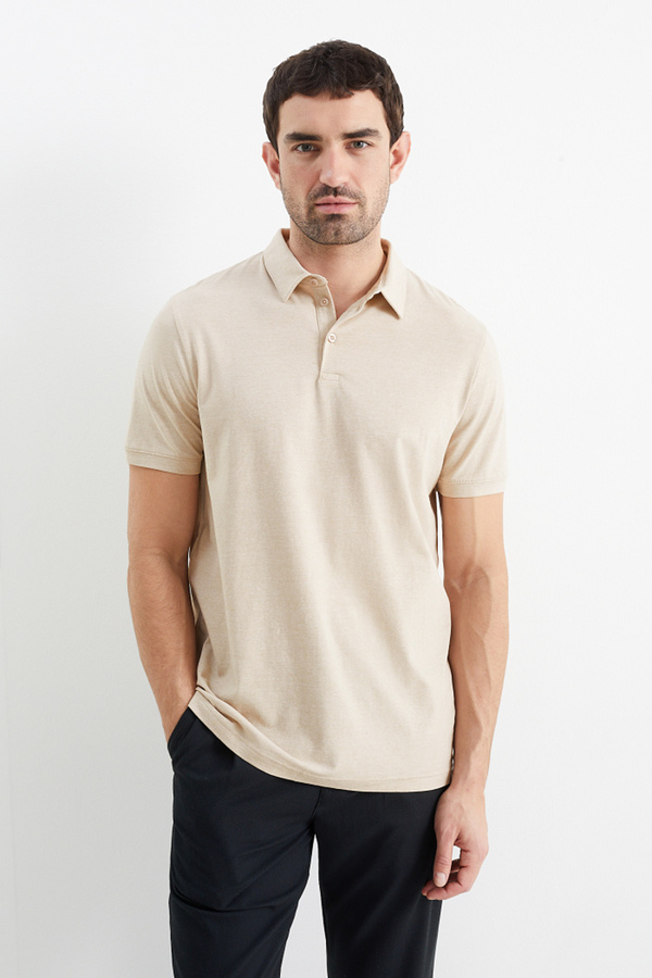 Bild 1 von C&A Poloshirt-Flex, Beige, Größe: S