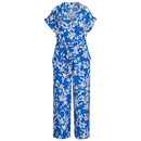 Bild 1 von Damen Jumpsuit mit Bindegürtel BLAU / WEISS