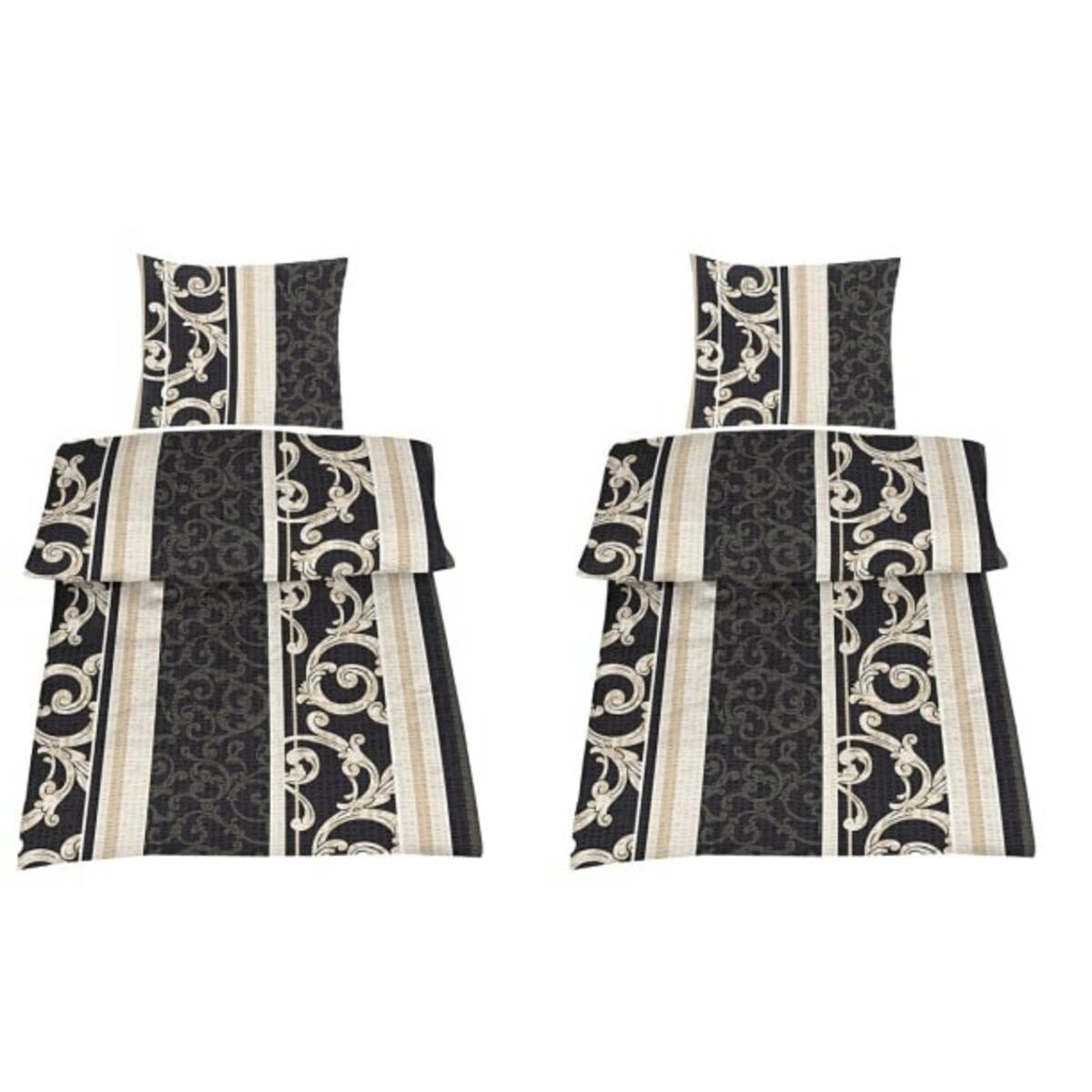 Bild 1 von 2er Set - Mikrofaser Seersucker Bettwäsche Aurel ca. 135 x 200 cm