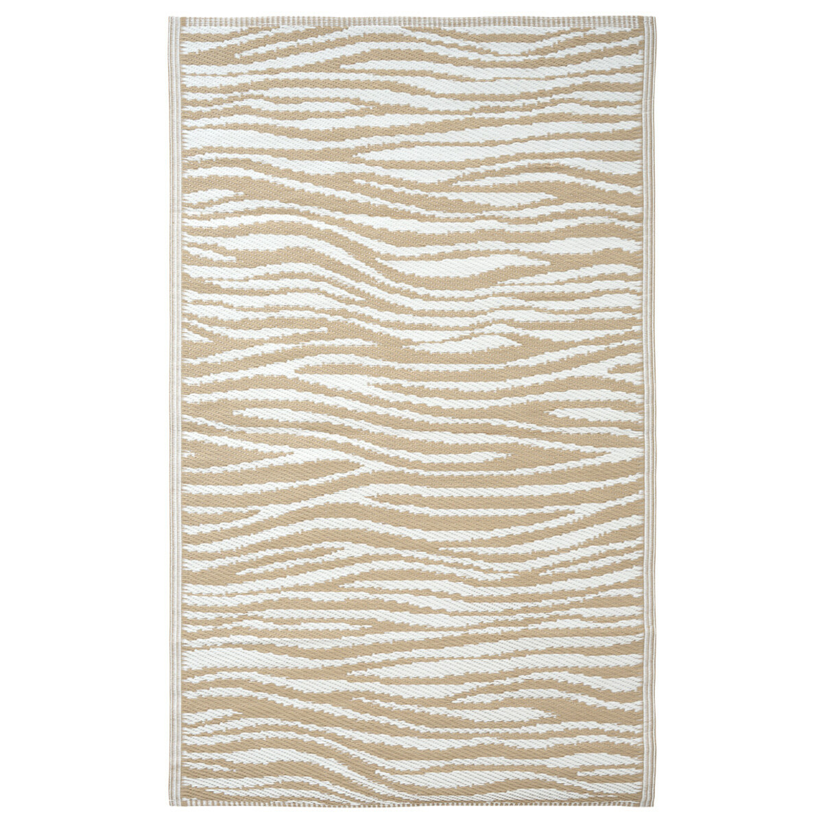 Bild 1 von Outdoor-Teppich 90x150 cm mit Streifen BEIGE / WEISS