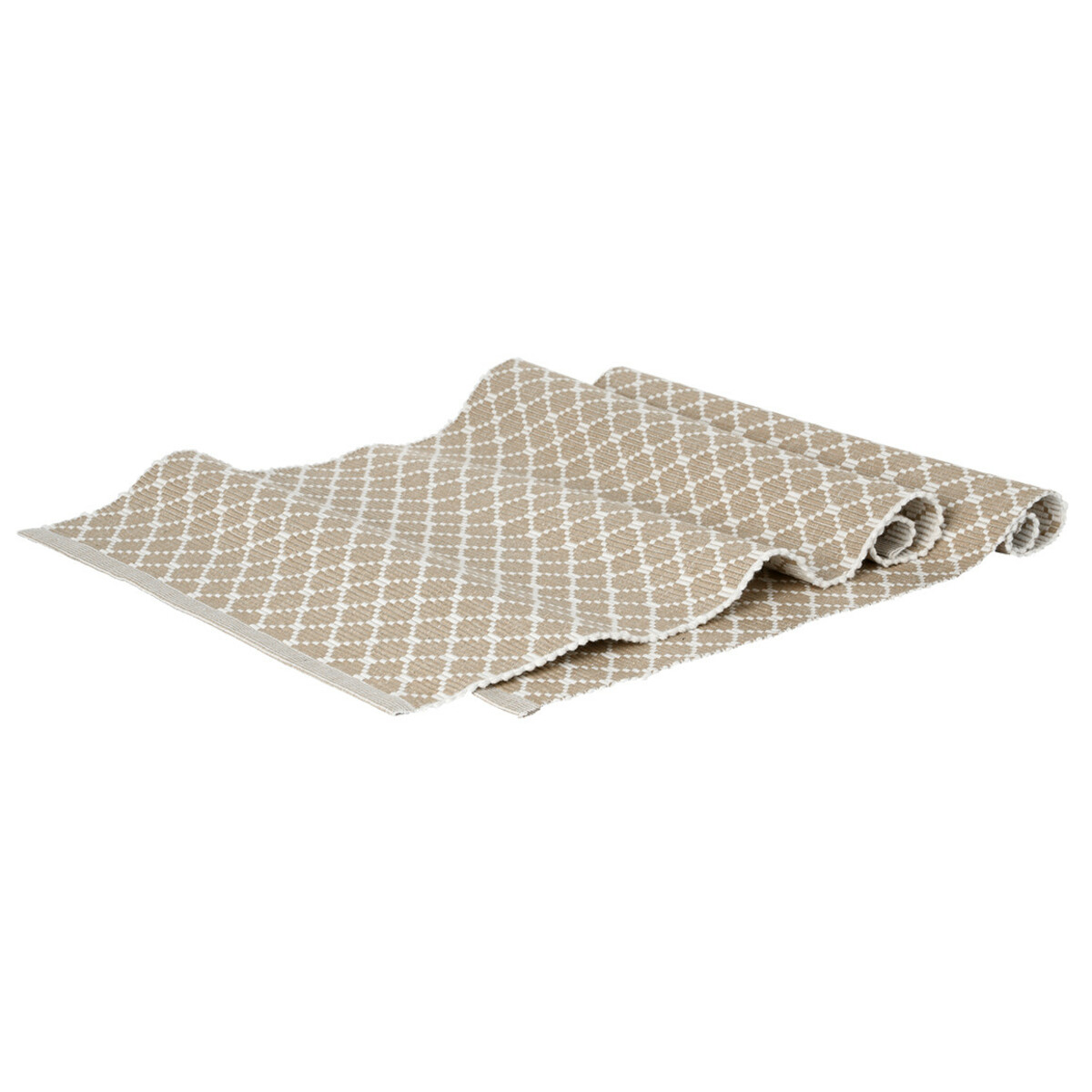 Bild 1 von 2 Platzsets mit Rauten-Muster BEIGE / WEISS