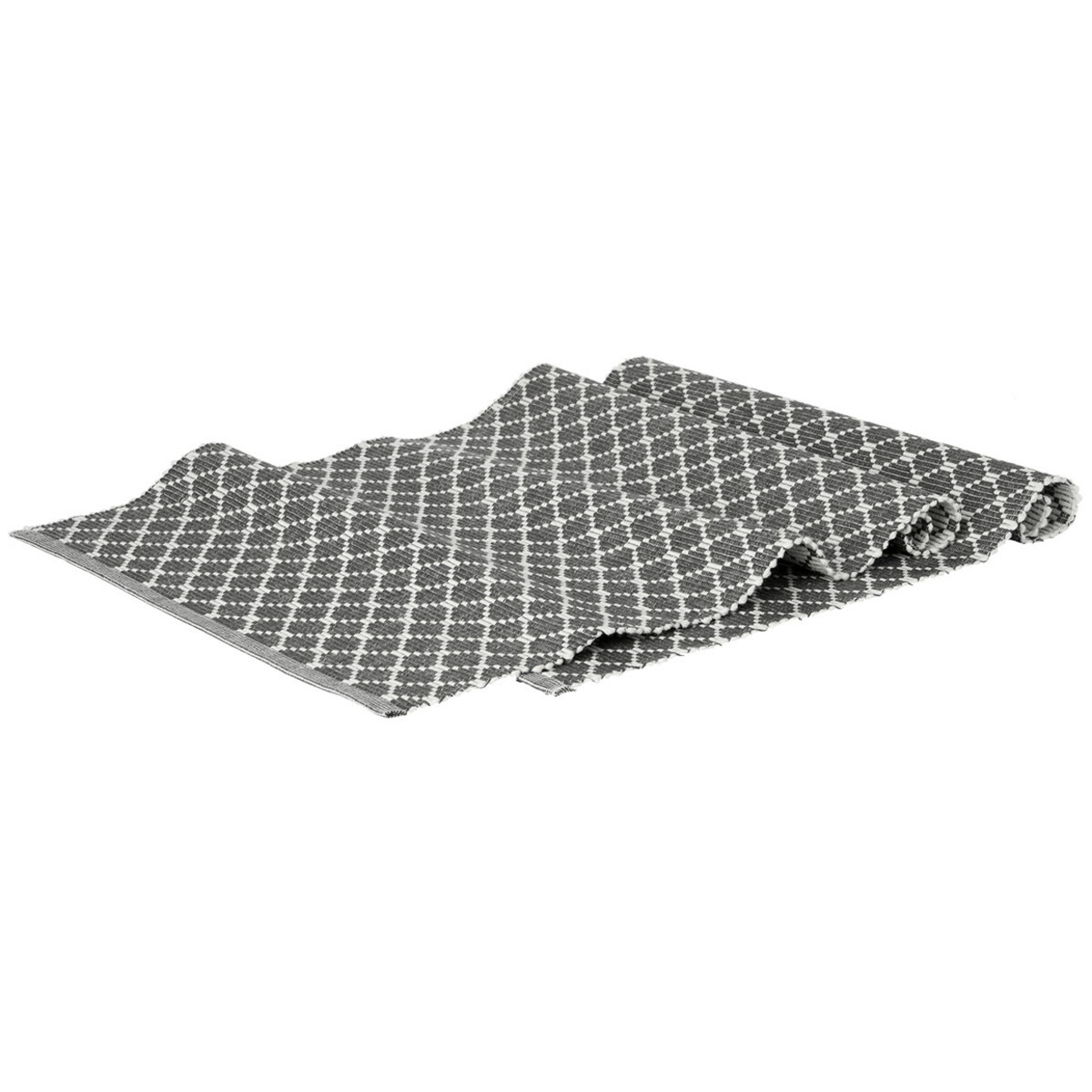 Bild 1 von 2 Platzsets mit Rauten-Muster DUNKELGRAU / WEISS