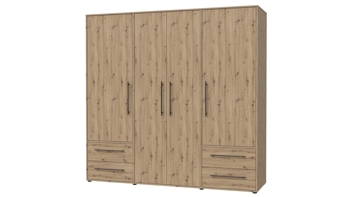 Bild 1 von Kleiderschrank Artisan Eiche 206 cm 4-türig - MOKKARIS