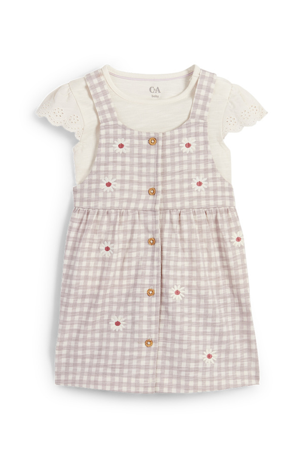 Bild 1 von C&A Blümchen-Baby-Outfit-2 teilig, Weiß, Größe: 62