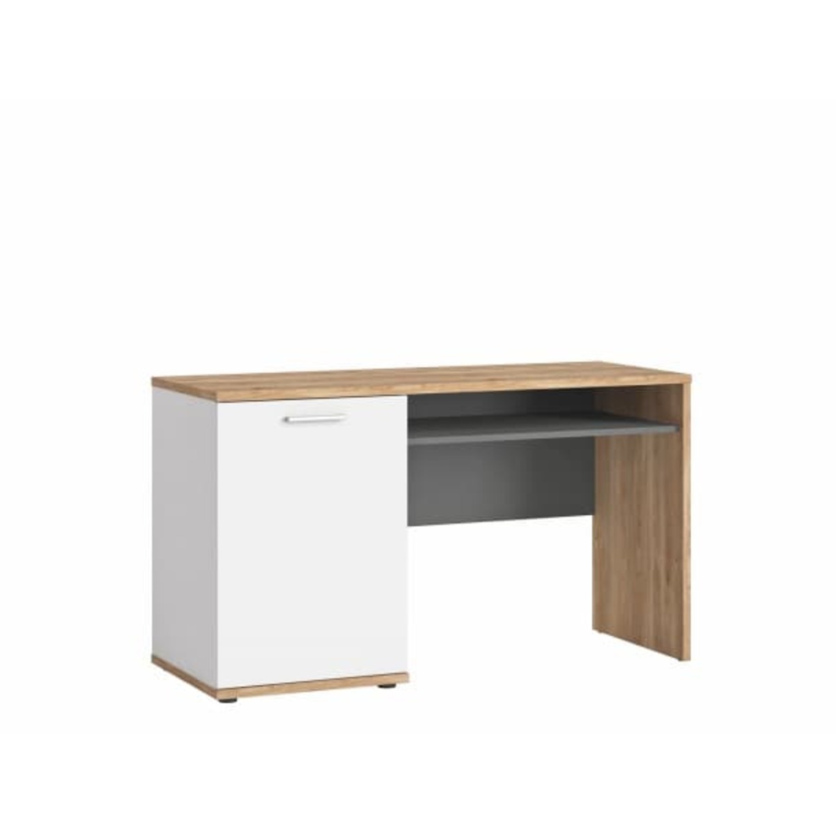 Bild 1 von Schreibtisch Twenty Eiche Castello-Optik Weiß Graphit 130x74,5x50 cm