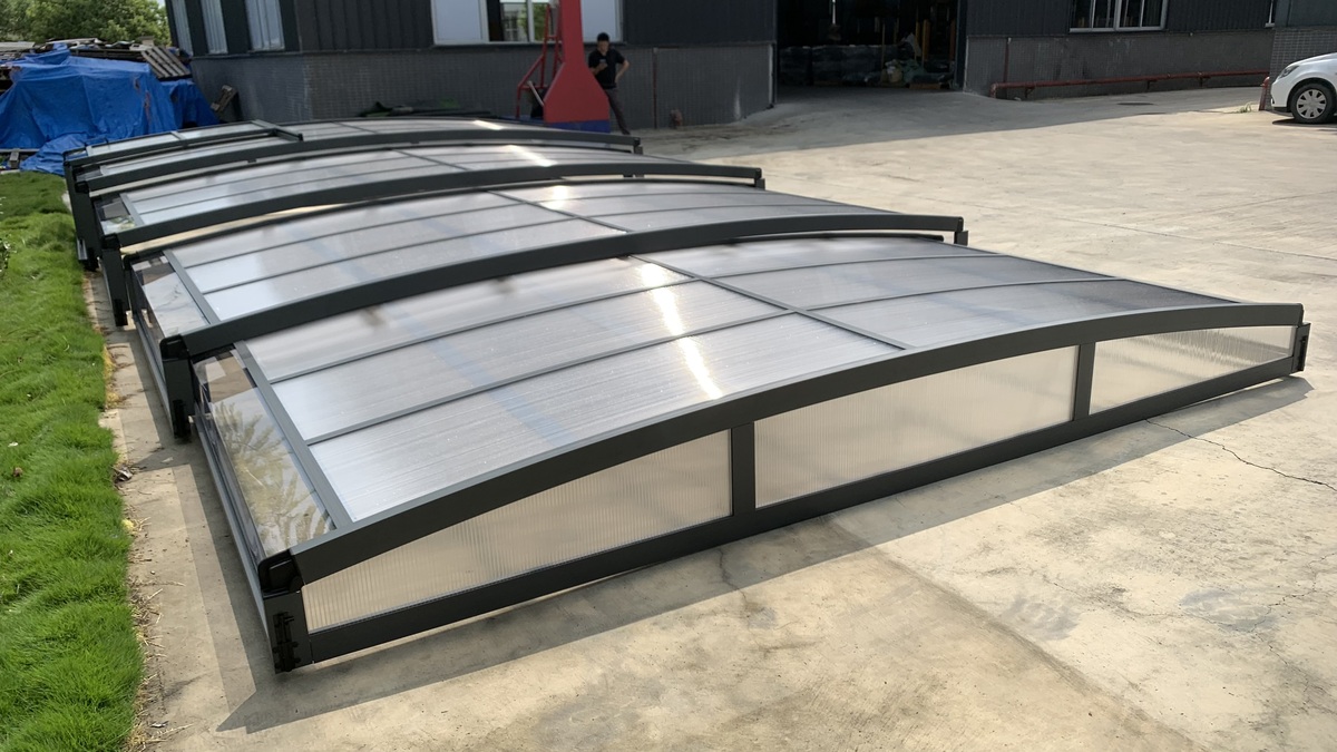 Bild 2 von HC Garten & Freizeit Poolüberdachung aus Aluminium, ca. 8,81 x 4,26 x 0,92 m