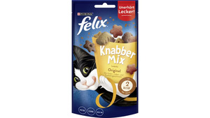 felix Katzensnacks KnabberMix Original mit Huhn-, Leber- & Truthahngeschmack