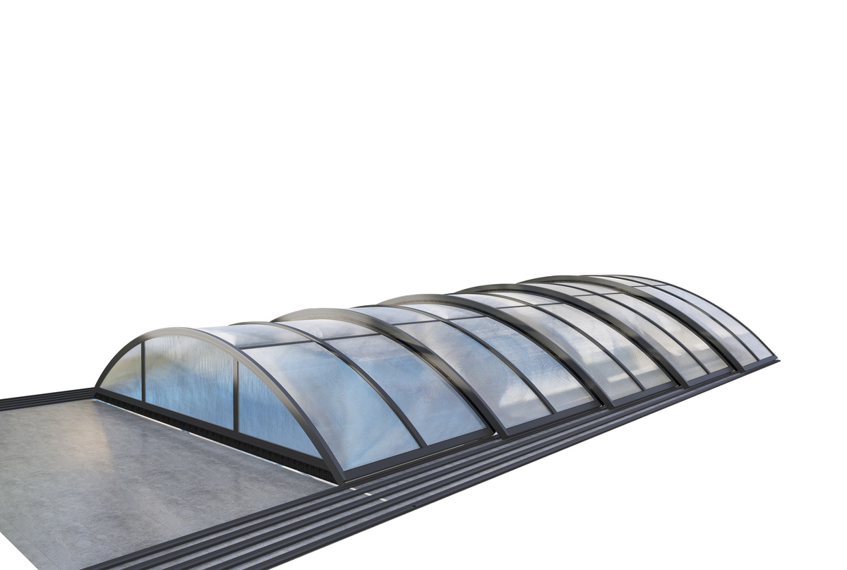 Bild 1 von HC Garten & Freizeit Poolüberdachung "Adèle" aus Aluminium, ca. 12,50 x 6,81 x 1,65 m