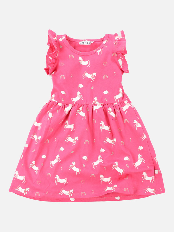 Bild 1 von Mädchen Kleid mit Alloverprint
                 
                                                        Rosa