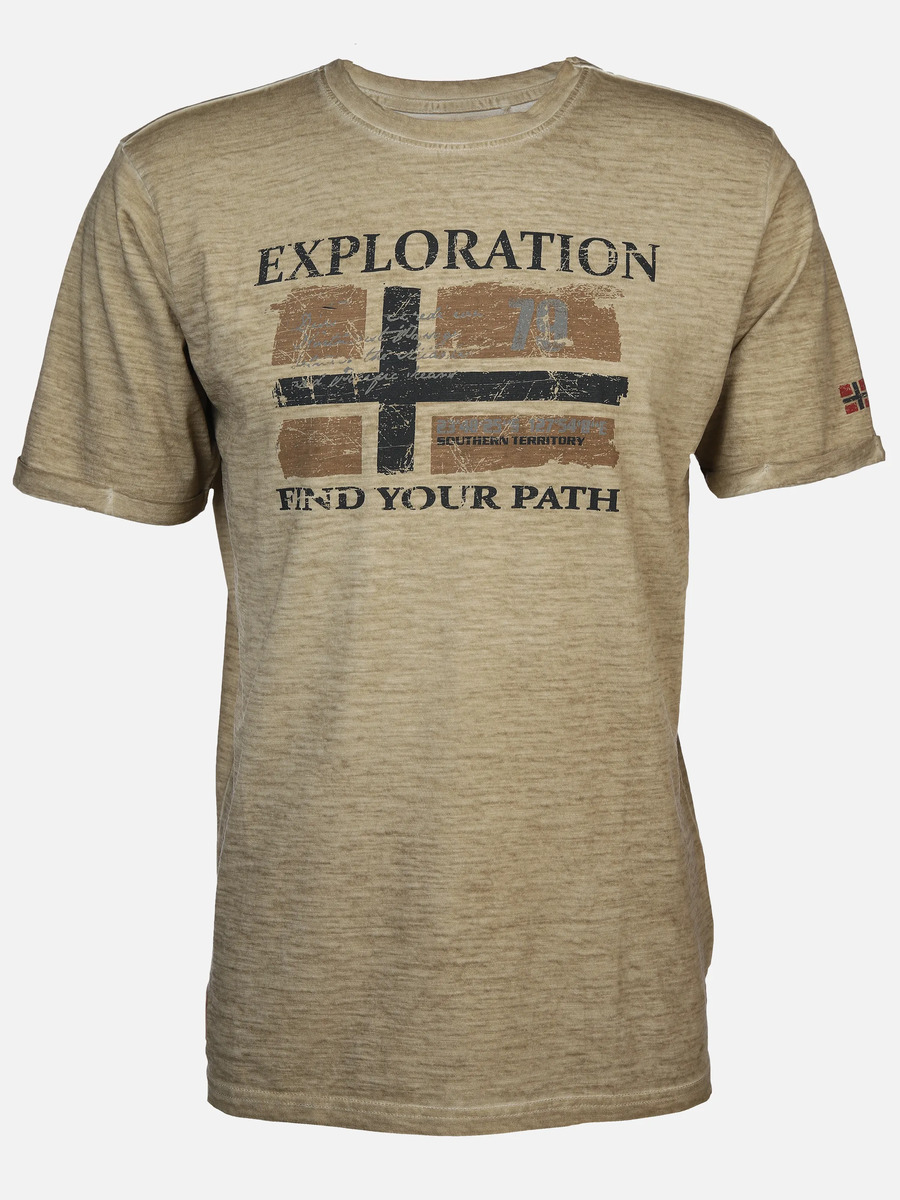 Bild 1 von Herren T-Shirt mit Frontbild
                 
                                                        Braun