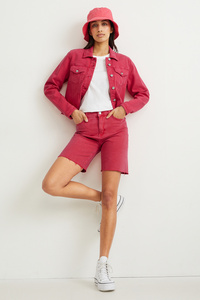 C&A Jeans-Bermudas-High Waist-LYCRA®, Pink, Größe: 44