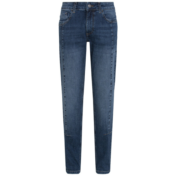 Bild 1 von Damen Boyfriend-Jeans mit Teilungsnaht DUNKELBLAU